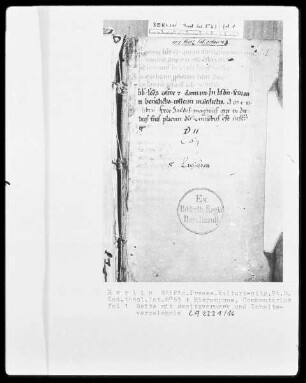 Hieronymus, Commentarii in Danielem, Johel, Micheam et Jonam —