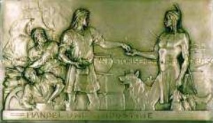 Metallrelief "Handel und Industrie"