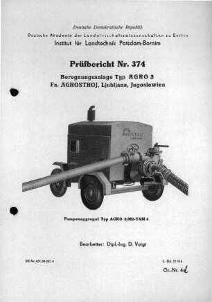 Beregnungsanlage AGRO 3