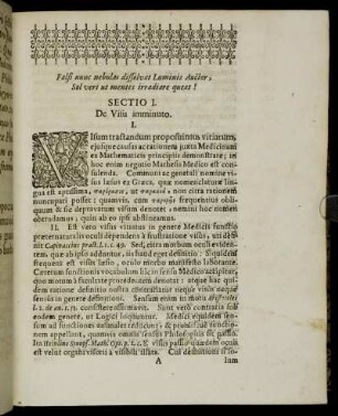 Sectio I. De Visu imminuto.