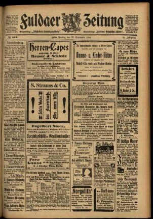 Zweite Ausgabe vom Freitag, den 30. September 1904.