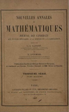 56: Nouvelles annales de mathématiques