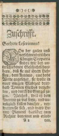 Zuschrifft
