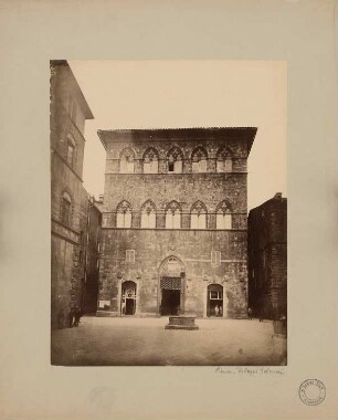 Palazzo Tolomei, Siena: Ansicht gotische Fassade