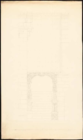 Rathaus, Duderstadt: Vorderseite des Treppenaufganges 1:10
