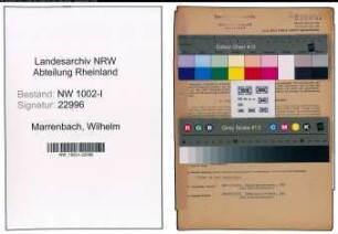 Entnazifizierung Wilhelm Marrenbach, geb. 18.03.1882 (Angestellter)