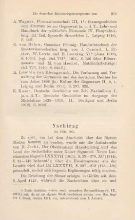 Nachtrag (zu Seite 180)