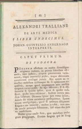 Alexandri Tralliani De Arte Medica Liber Undecimus