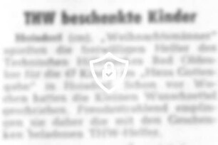 THW beschenkte Kinder