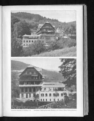 Kuranstalt Glotterbad von Mallebrein und Billing. Ansichten.