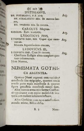 Numismata Gothica Argentea. - Gemmæ Antiquæ.