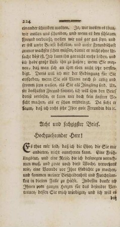 Acht und sechzigster Brief.