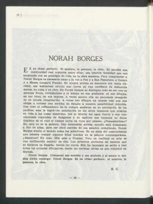 Norah Borges : [Nota sobre Norah Borges]