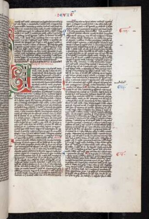 Zierinitiale (Liber Levitici): V(ocavit)