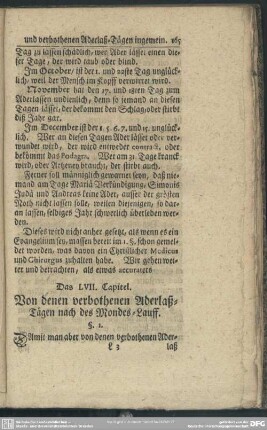 Das LVII. Capitel. Von denen verbothenen Aderlaß-Tägen nach des Mondes-Lauff