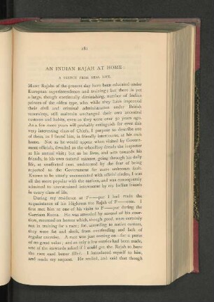 An Indian Rajah at Home: A Sketch from Real Life.