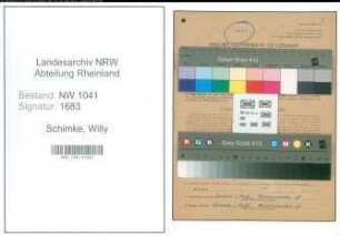 Entnazifizierung Willy Schimke , geb. 18.12.1912 (Arbeiter)