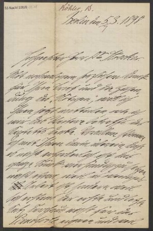 Brief an B. Schott's Söhne : 05.03.1898