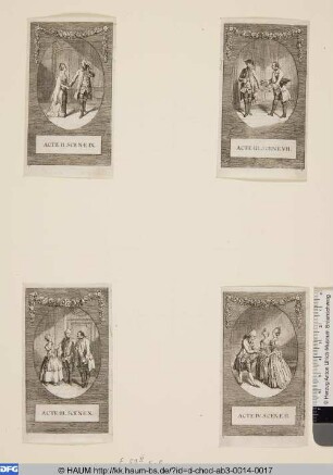 Oben rechts: Acte III. Scene VII.