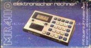 Elektronischer Tischrechner MR 4110, in Originalkarton mit Garantieurkunde, Bedienungsanleitung und Werkstattverzeichnis