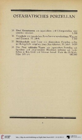 Ostasiatisches Prozellan (Nr. 35-38)