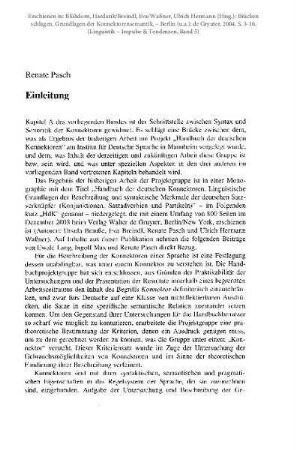 Einleitung. Brücken schlagen. Grundlagen der Konnektorensemantik