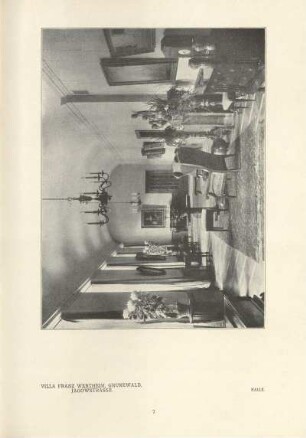 Villa Franz Wertheim, Grunewald, Jagowstrasse. Halle
