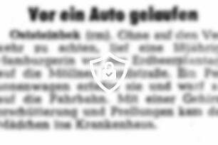 Vor ein Auto gelaufen