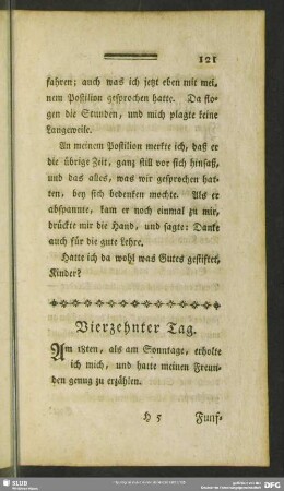 Vierzehnter Tag