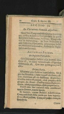 Sectio II. De Variatione Nominis Adiectivi.