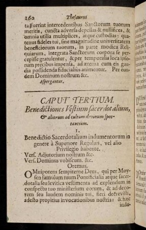 160-171, Caput Tertium