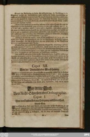 Caput I. Von der Sylben Anfang, Endigung und Unterscheid.