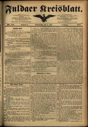 Ausgabe vom Donnerstag, den 04. Juli 1907.