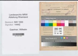 Entnazifizierung Wilhelm Gaertner, geb. 04.06.1901 (Postsekretaer)