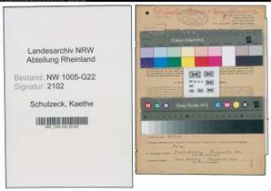 Entnazifizierung Kaethe Schulzeck , geb. 28.04.1902 (Fabrikantin)