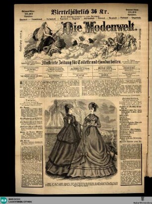 Karlsruher Tagblatt, Die Modenwelt Illustrirte Zeitung für Toilette und Handarbeiten