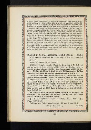 Einbruch in die französische Front nördlich Verdun.