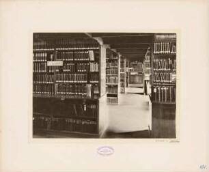 Dienstgebäude für das Preußische Staatsministerium, Berlin General-Lotterie-Direktion: Innenansicht Bibliothek