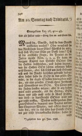546-559, Am 10. Sonntag nach Trinitatis