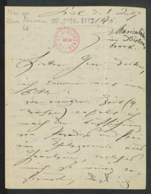 Brief an Wilhelm Engelmann : 01.07.1875