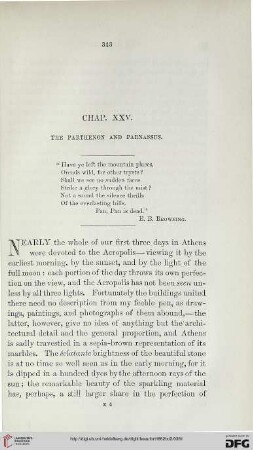 Chap. XXV: The Parthenon and Parnassus