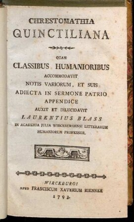Chrestomathia Quinctiliana