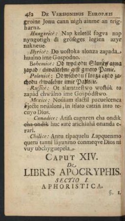 Sectio I. Aphoristica