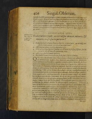 Observatio LXVI. In alienatione feudi, an utriusque domini, minoris, et maioris, consensus requiratur?