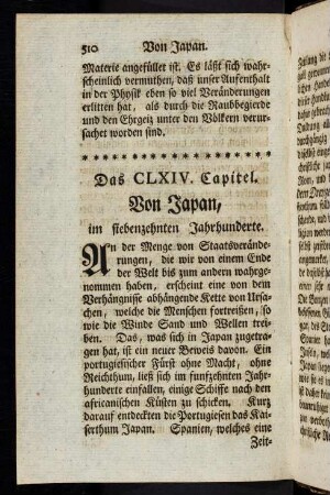 510, Das CLXIV. Capitel. Von Japan, im siebenzehnten Jahrhunderte.