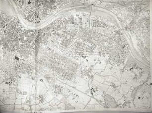 Plan von Dresden : Plan von Dresden. 1 : 10 000. Stadtvermessungsamt Dresden (Kießling), 30. Auflage 1916. Ausschnitt: SO-Sektor mit Zentrum. Dresden: Stadtarchiv