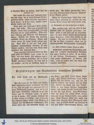 Erzählungen von Begebenheiten vermischten Innhalts.