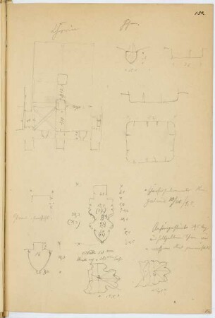 Kloster Chorin: Details (aus: Skizzen- und Fotoalbum 7)