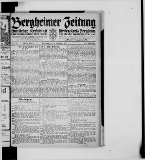 Bergheimer Zeitung. 1905-1943