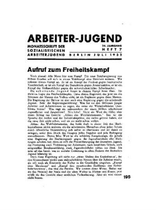 Aufruf zum Freiheitskampf